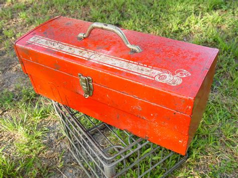 what makes a vintage steel tool box valuabke|antique metal tool boxes.